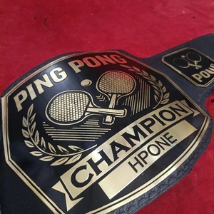 Cinturón de Campeonato de Ping Pong Personalizado, Cinturón de Ganador de Tenis de Mesa, Trofeo Deportivo, Cuero Original - Product Image 3