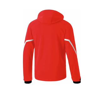 <b>Men's</b> Red Hooded Fleece <b>Jacket</b> Windproof Sporty Zipper Closure Winter Outdoor Wear - Product Image 2