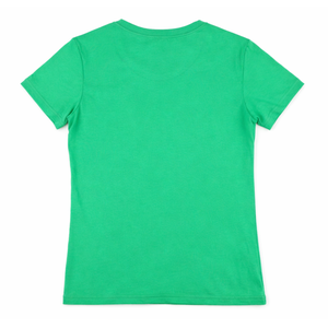 T-shirt décontracté à manches courtes en coton premium pour femme, avec patch à sequins verts, style sororité grecque - Product Image 2