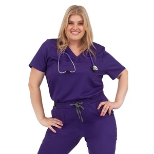 Women Healthcare Medical <b>Scrub</b> Top Shirt Lightweight Hospital Uniform Custom OEM Private Label Factory Manufacturer Keywords - Product Image 3