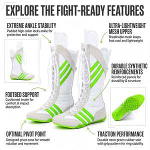 Driftwear Impex OEM Factory Custom Lace-Up Boxing Wrestling Shoes Lightweight Ankle Support Tall Ring Boots for Professional - Product Image 5