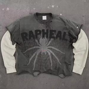 เสื้อยืดแขนยาวผู้ชายผ้าคอตตอน 100% พิมพ์ลาย DTG คุณภาพสูง แบบถักสองชั้น ระบายอากาศได้ดี กันยับ สีพื้น - Product Image 6