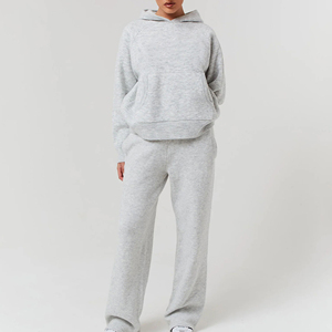 Ensemble de survêtement baggy deux pièces pour femme – Sweat à épaules tombantes et pantalon – Style décontracté et confortable pour le quotidien - Product Image 4