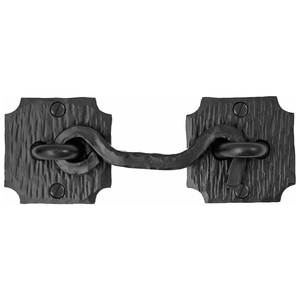 Pestillo de puerta de hierro con acabado de óxido negro, forma plana, para instalación en el hogar, conector de herrajes, cerrojo metálico para puerta - Product Image 3