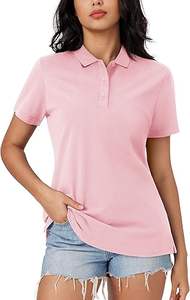 Camisetas Polo Casuales de Tela para Mujer, Camisetas Polo Transpirables de Manga Corta 100% Algodón de Alta Calidad con Logotipo Personalizado - Product Image 5