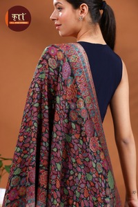 Floral Digital Print Shawl <b>Wrap</b> Tassel Trim Quick Dry Breathable Winter Scarf for Women - Product Image 2