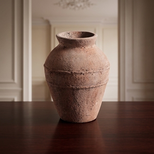Antique Rustic Terracotta <b>Ceramic</b> <b>Vase</b> Handmade Tabletop <b>Vase</b> for Home Decor - Product Image 3