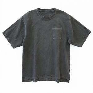 เสื้อยืดโอเวอร์ไซส์ผ้าเรียบคุณภาพสูงสำหรับผู้ชาย สไตล์วินเทจ ล้างสีแบบแอซิดวอช พร้อมสกรีนลาย - Product Image 6