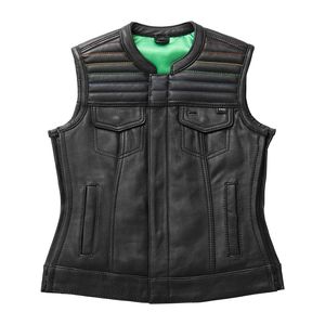 เสื้อกั๊กหนังผู้หญิงสำหรับขี่มอเตอร์ไซค์ - Product Image 1