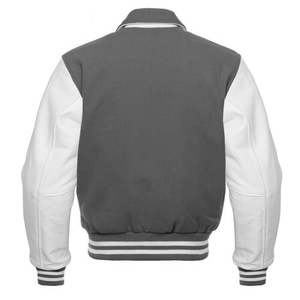 บริการ OEM เสื้อแจ็คเก็ตเบสบอลผ้าแคนวาสสำหรับผู้ชาย แจ็คเก็ตวาร์ซิตี้ขายส่ง แบบกลับด้านได้ แห้งเร็ว ออกแบบโลโก้ด้านหน้าตามสั่ง - Product Image 2