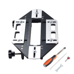 Plantilla flexible de aleación de aluminio para guía de orificios de bisagras de puertas de madera, para maquinaria de carpintería, para apertura de orificios y ranurado - Product Image 6