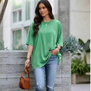 เสื้อยืดผู้ชายประดับเพชรแบบหรูหรา สั่งซื้อจำนวนมากจากสหรัฐอเมริกา เสื้อผ้าแฟชั่นสตรีทแวร์ พิมพ์ลายด้านหน้าและด้านหลัง ผ้าฝ้ายพรีเมียม - Product Image 4