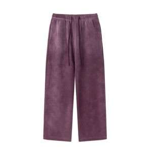 2026 Newest Style Terry Cotton Baggy <b>Trousers</b> Men's Casual Oversized Wide Leg Sweat Jogger Flared Pants Breathable <b>Elastic</b> <b>Waist</b> - Product Image 6