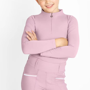 T-shirt de base pour l'équitation pour enfants, best-seller, tissu extensible doux, vêtements d'entraînement respirants et confortables, sous-vêtement d'équitation - Product Image 1