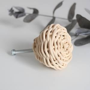 Tiradores para puertas de muebles, pomo de tirador de ratán, cajones, armarios, con tornillos - Product Image 1