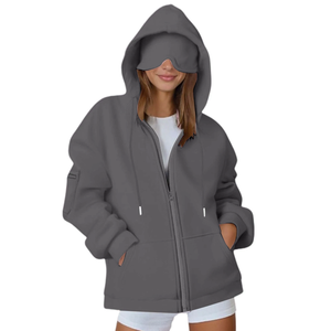 Women Airplane Graphic Hoodie Oversized Fleece Pullover Aviation Streetwear Casual Winter <b>Sweatshirt</b> 100% Cotton Front Logo - Product Image 5