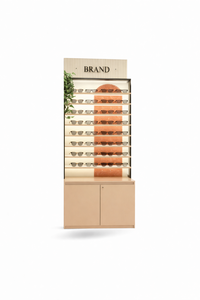 Moderno Expositor de Pared Óptico de Madera para Gafas con Iluminación LED y Armario de Almacenamiento – Estantería Premium para Exhibición en Tiendas - Product Image 5