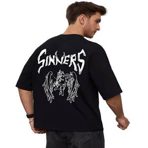 2025 verano camiseta recortada personalizada para hombre 100% algodón tres capas Boxy estampado desgastado ropa de calle de peso pesado ajuste de gran tamaño - Product Image 2