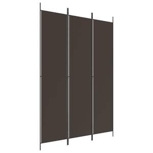 Separador de Habitaciones de Tela Marrón de 3 Paneles, 59.1"x86.6", Biombos y Separadores Elegantes - Product Image 2