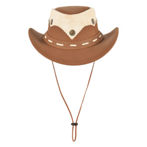 New Trendy 2026 Custom Logo Genuine Leather Cowboy <b>Hat</b> Australian <b>Western</b> Outback <b>Hat</b> All Seasons Bulk Wholesale Manufacturer - Product Image 1