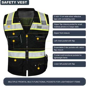 Chaleco de Seguridad Profesional de Alta Visibilidad, Ropa de Trabajo de Malla, Cinta Reflectante de Grado Industrial, Chaleco de Seguridad de Alta Visibilidad - Product Image 6