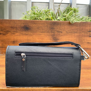 กระเป๋าสตางค์หนังวัวแท้สำหรับผู้หญิงพร้อมคลัทช์มือดีไซน์รูปกระบองเพชรตะวันตกสำหรับใช้ในชีวิตประจำวันหรือสำนักงาน - Product Image 5