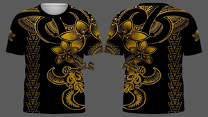 Nouvel Arrivage T-shirt Homme Noir Personnalisé Motif Tribal Polynésien Chuuk Impression par Sublimation sur le Devant Haute Qualité Vente en Gros - Product Image 4