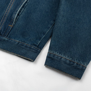 TST 2078.1 Veste en jean vintage pour homme de qualité supérieure, streetwear d'hiver, décontractée, écologique, 100% coton, bleu clair/bleu foncé - Product Image 6