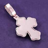 Collier Hip Hop pour Homme en Argent Sterling 925 avec Pendentif Croix Moissanite Testée au Diamant et Grappe de Baguettes, Bijou Tendance, Cadeau
