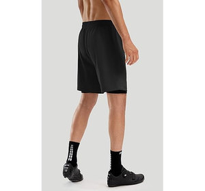 <b>White</b> Unisex <b>Cycling</b> <b>Shorts</b> with Side Pockets Breathable Spandex/Cotton 3D Padding 220g Seamless Fusing for Comfortable Ride - Product Image 3