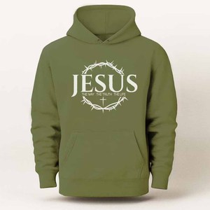 เสื้อฮู้ดดี้ Jesus God First สำหรับผู้ชาย ผู้หญิง และวัยรุ่น ผ้าฝ้ายฟลีซ ปักลายมหาวิทยาลัย/วิทยาลัย รับผลิตตามสั่ง - Product Image 1