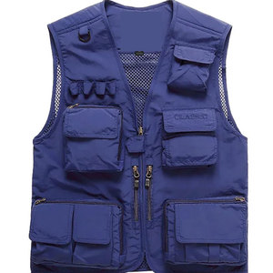 Chaleco Multibolsillos de Secado Rápido, Transpirable, Alta Visibilidad, con Logotipo Personalizado, 100% Poliéster, Negro, con Bolsillos Reflectantes - Product Image 5