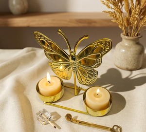 Designer Butterfly Shape <b>Candle</b> Holder Stylish Decorative Accent Perfect For Home Interior Decor And Special Occasions - Product Image 5