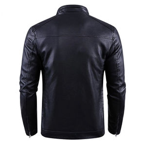Breathable Windproof Leather <b>Jacket</b> With Stand Collar Men's Fashion Design New Arrival <b>Jacket</b> For Men <b>Sheepskin</b> Fashion Leather - Product Image 3