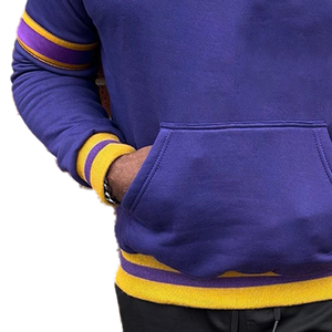 Sudadera Casual de Invierno para Hombre, Cuello Redondo, Color Morado con Detalles Color Mostaza, Bordado 3D, Transpirable y Suave, Camiseta Bordada para Mujer - Product Image 3