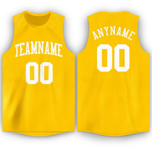 Maillots de basket personnalisés en maille polyester respirante, séchage rapide, légers, pour équipes, impression par transfert thermique, livraison mondiale - Product Image 5