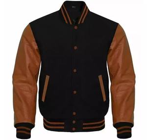 Chaqueta Varsity Retro de Estilo Universitario para Hombre, para Todas las Temporadas, de Cuero PU con Bordado, Corte Holgado, Diseño Urbano para Primavera - Product Image 4