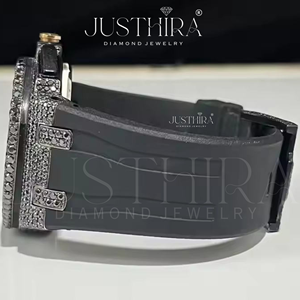 Montre de créateur en moissanite style diamant, bijoux hip-hop, avec brillance durable, disponible à la vente – Offre spéciale - Product Image 4