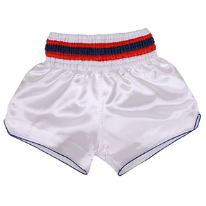 Men Custom MMA Boxing Muay Thai Kickboxing Fight Training Gym Martial Arts Shorts Silk Screen Printed 100% Polyester 160g OEM - Product Image 5