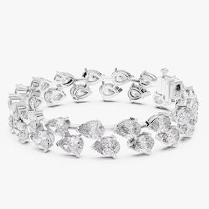 สร้อยข้อมือเพชรโมอิสซาไนต์ดีไซน์ทันสมัย ทำจากเงินแท้ 925 เหมาะสำหรับทั้งชายและหญิง เพื่อเสริมลุคแฟชั่นและโดดเด่น - Product Image 2