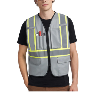 Bright Safety Vest High Vis Reflective Gear For Environmental Services Waste Management Staff <b>Construction</b> Site Maintenance - Product Image 3