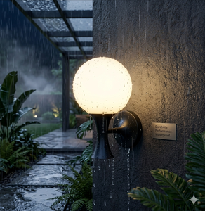 Metal+ Glass <b>LED</b> Outdoor Button Control IP20 AC 120V Lumetal Vietnam New Top 3000K (Warm White) Wall Lamp - Product Image 6
