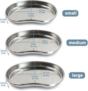 Bandeja Quirúrgica para Riñón de 6, 7 y 8 Pulgadas, Plato Médico para Vómitos, Bandeja Grande para Esterilización de Instrumentos Quirúrgicos, Hospitalarios y Dentales, Aprobada por ISO - Product Image 6