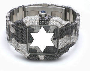 Montre automatique carrée pour homme, style Hip Hop, entièrement sertie de moissanite noire et blanche, mécanique, de luxe - Product Image 1