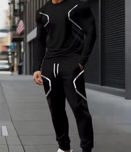 Sudadera con Capucha de Algodón Puro de Alta Calidad con Diseño de Letras Bordadas para Otoño e Invierno, Traje Deportivo Informal para Hombre - Product Image 2