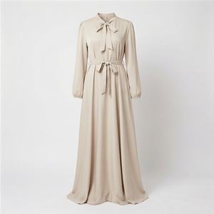 ผ้าคลุมศีรษะแบบสั่งทำขายส่งสำหรับสุภาพสตรี ชุดละหมาดแบบอาหรับ ชุดอาบายะห์ยาวสำหรับผู้หญิงมุสลิม ลดราคาสุดพิเศษ ผ้าไหมสั่งทำสุดหรู - Product Image 1