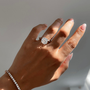 EtherStar Jewels 2.5ctw Round Lab Grown Diamond <b>Ring</b> 18K Solid White Gold Infinity Knot Arch Gallery <b>Plain</b> Band Bridal <b>Ring</b> - Product Image 4