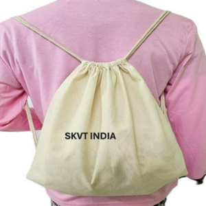 Custom Logo Stylish Organic Cotton <b>Drawstring</b> Backpack Recyclable Reusable Fitness Gym <b>Bag</b> Fashionable Natural Cotton <b>Canvas</b> - Product Image 6