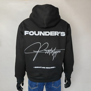 Custom Winter Oversized Drop Shoulder Men 500gsm Thick Fleece Cotton Puff DTF DTG Print Unisex Pullover Hoodies for Streetwear - Product Image 4