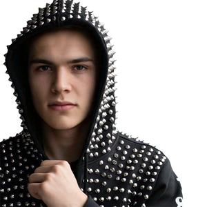 2025 venta al por mayor de lujo pulóver para hombre con capucha de algodón pesado mezclado estampado personalizado Puff estampado bordado técnicas de gran tamaño - Product Image 2